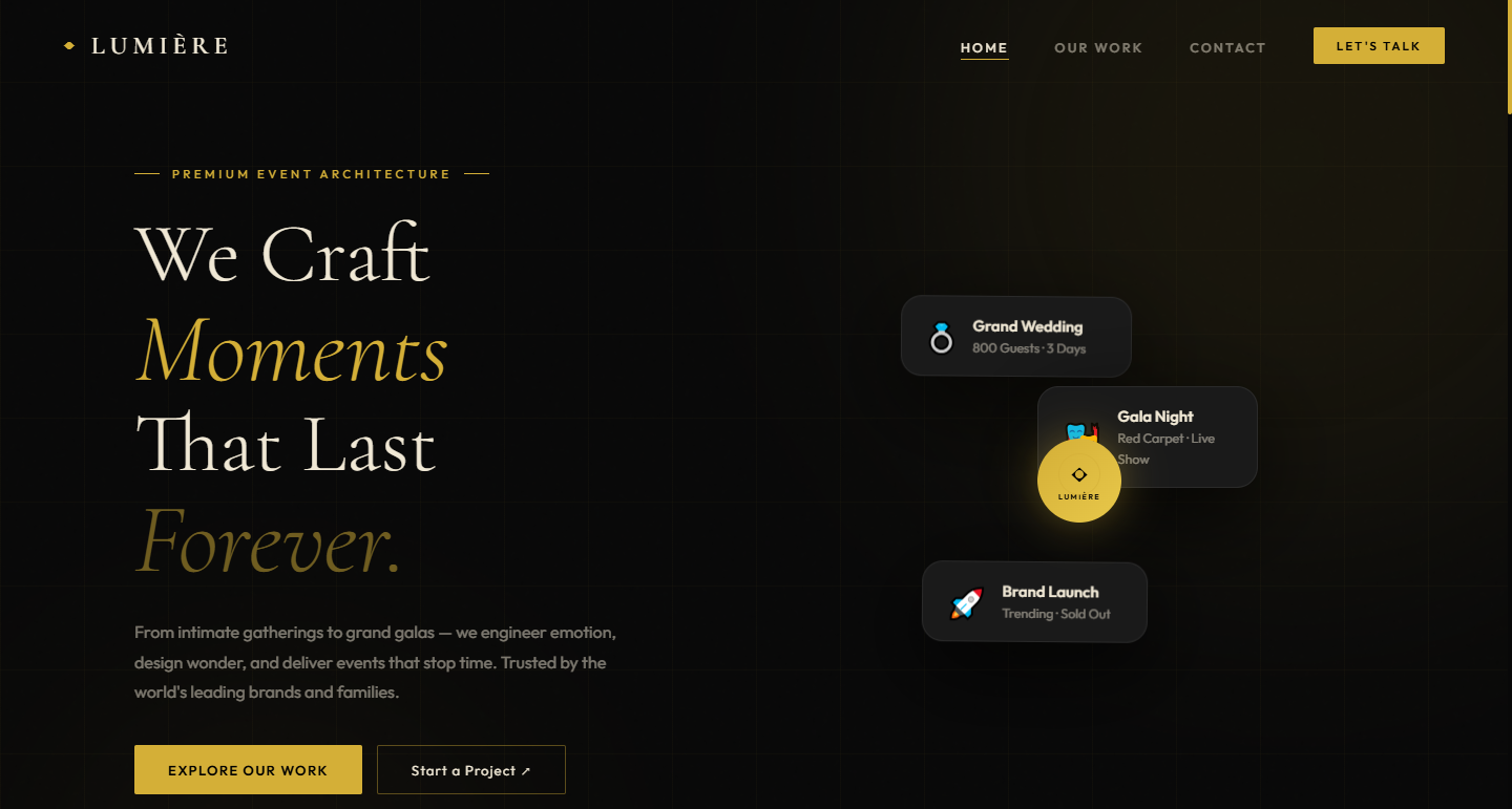 Event Organiser Website